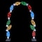 Mr. Christmas 8 ft. Illuminated Tinsel C9 Bulb Arch​